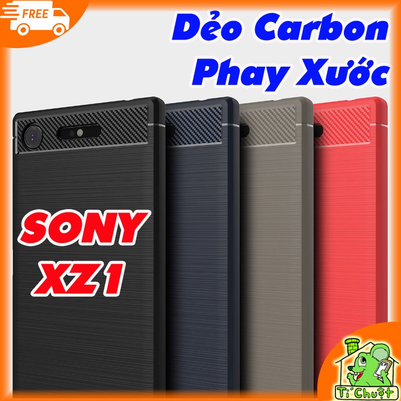 [Loại Tốt] Ốp Lưng Sony XZ1 Dẻo Carbon Phay Xước Chống Sốc