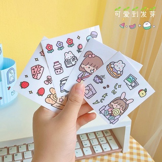 4 sheets 1 packCreative Cartoon Sticker, Transparent PVC Sticker Pack, and Paper Tape, Diary Decoration Sticker