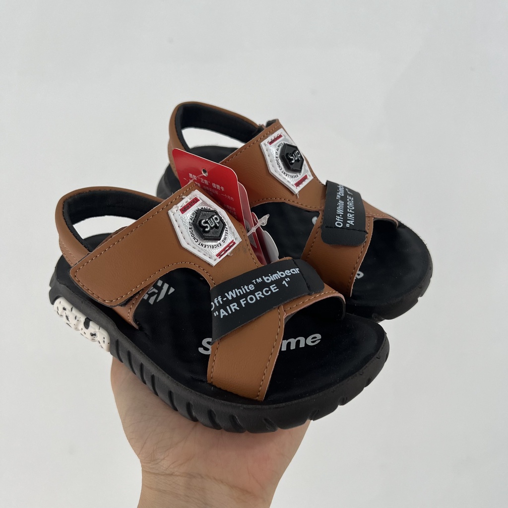 sandal bé trai - dép quai hậu cho bé quai da đế chống trươt mềm có quai dan mùa hè 930 ( ảnh thật)