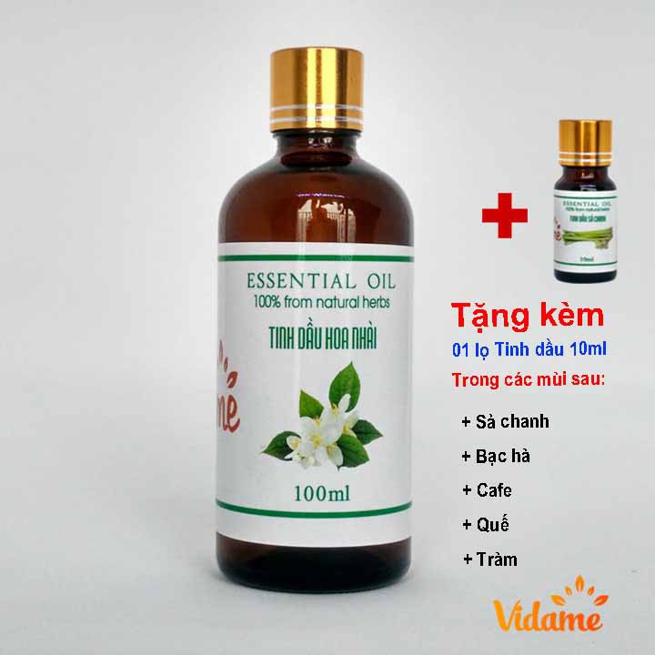 Tinh Dầu Hoa Nhài 100ML VIDAME - Hàng Công Ty Nhập Khẩu Ấn Có Kiểm Định Chất Lượng, Mùi Thơm Dịu Nhẹ