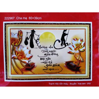 tranh thêu cha mẹ 222967