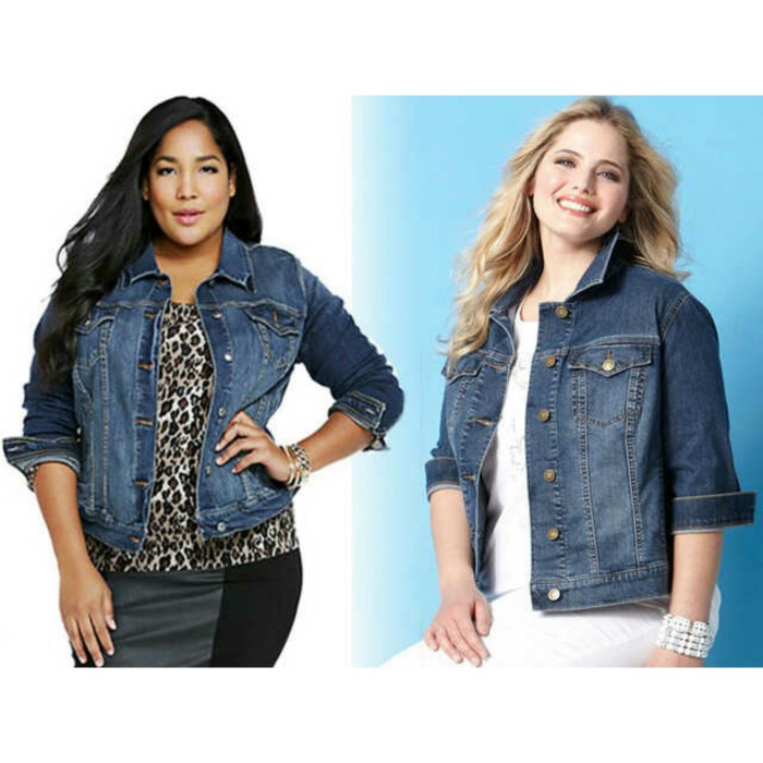 Áo Khoác Jean Nữ Jumbo levis size Lớn - Xanh Nhạt