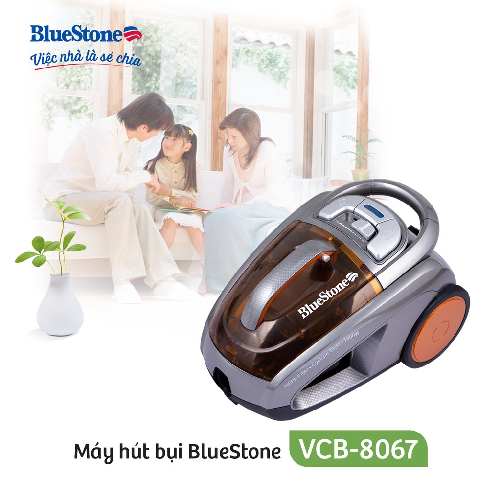 [Mã ELBLUEWL5 giảm 10% đơn 500K] Máy Hút Bụi BlueStone VCB-8067