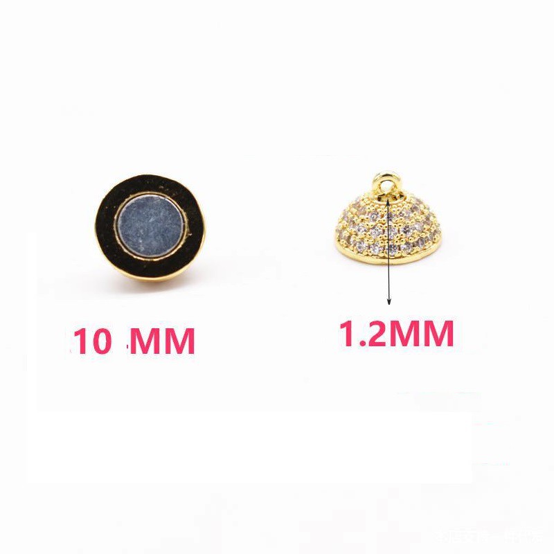 Phụ kiện trang sức  - Khóa tự dính nam châm nạm đá zirconia làm vòng cổ vòng tay