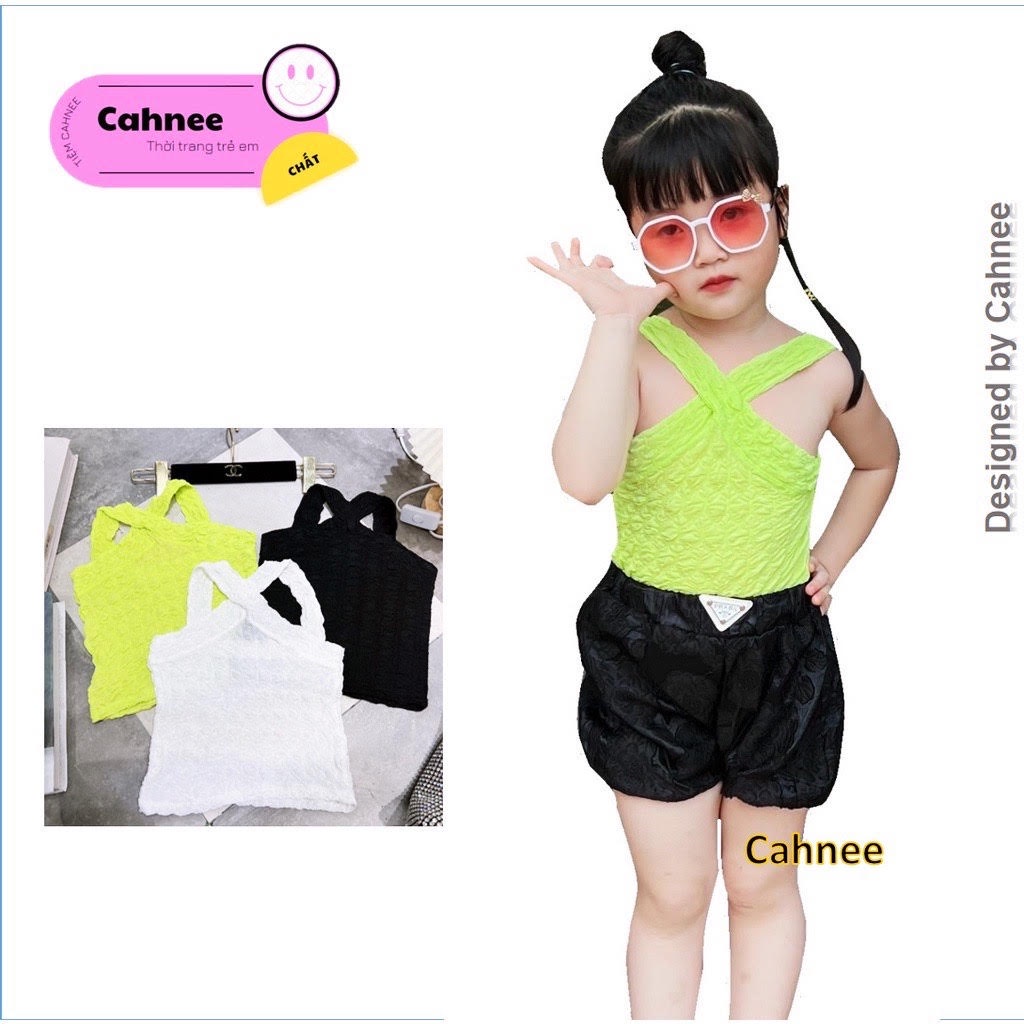 Áo Bé Gái - Áo 2 Dây Crotop - Áo Đan Chéo Cho Bé Gái màu sắc xinh xắn - Size từ 10 - 35kg