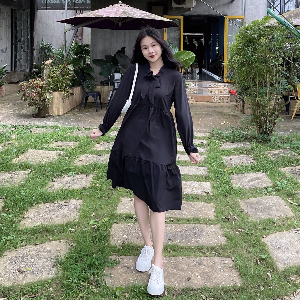 Váy dài trắng vintage công chúa dáng xòe dài tay, Đầm dáng dài tiểu thư  phong cách ulzzang Hàn Quốc - Roxie | BigBuy360 - bigbuy360.vn