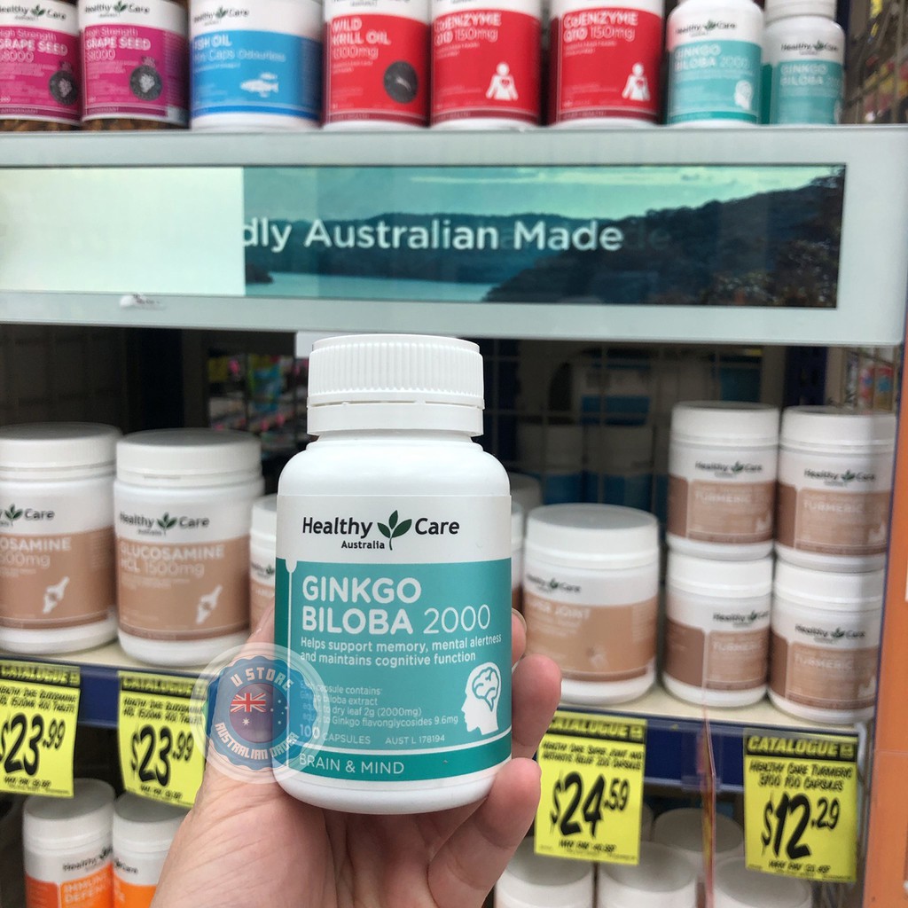 Bổ não  Healthy Care Ginkgo Biloba 2000mg - 100 viên