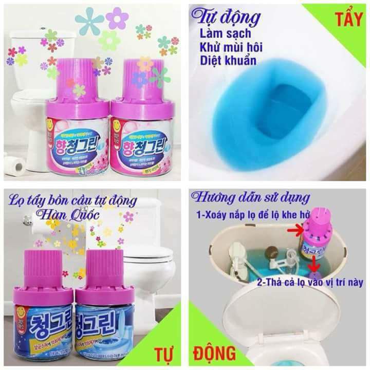 Chai Thả Bồn Cầu Hàn Quốc CHUNG BLUE Siêu Thơm Diệt Khuẩn số 1 Hàn Quốc