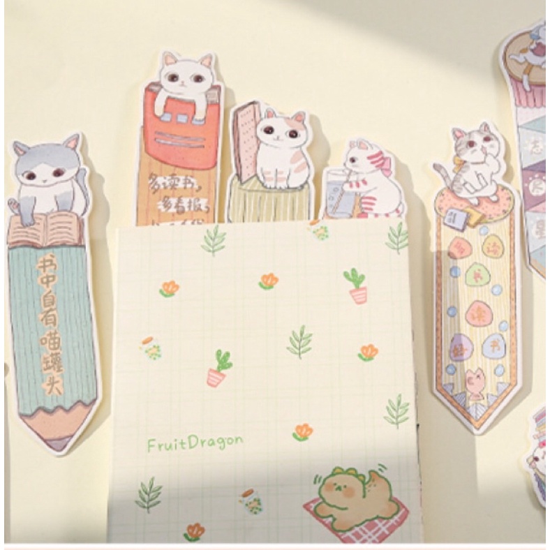 Hộp 30 đánh dấu trang bookmark chú mèo xinh đẹp