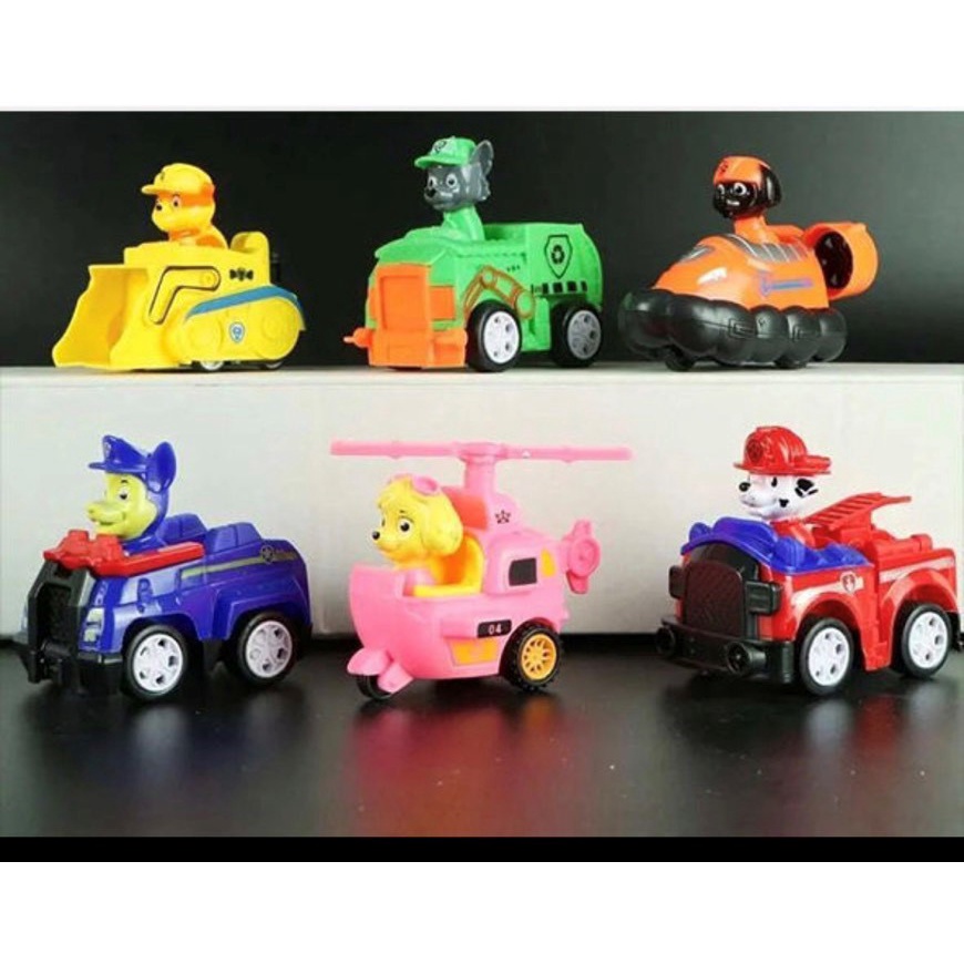 [Hàng mới về] Combo 6 chiếc xe Mini Paw Patrol Dog Xe Kéo cho bé