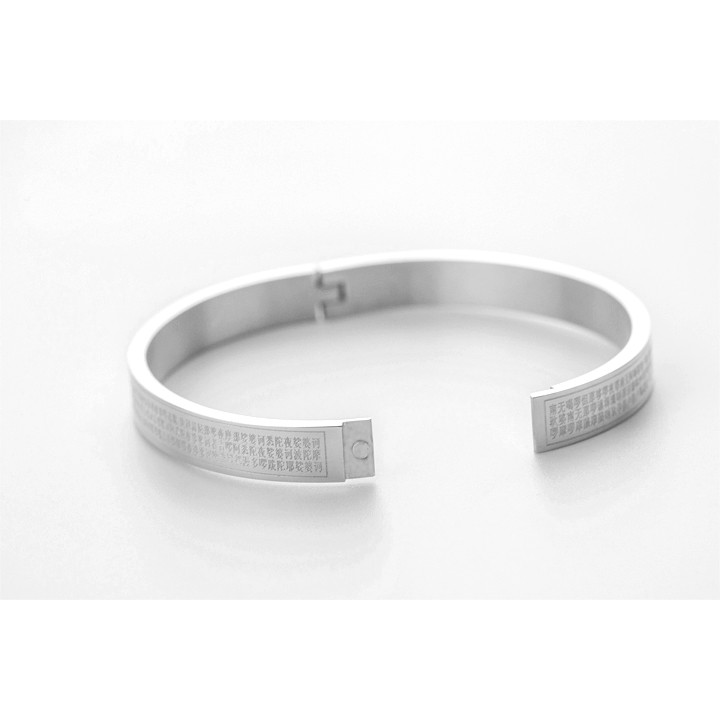 Sỉ VÒNG TAY TITAN CHÚ ĐẠI màu trắng hình ovan CÓ SIZE NAM VÀ NỮ LN122 - đeo tay vạn sự may