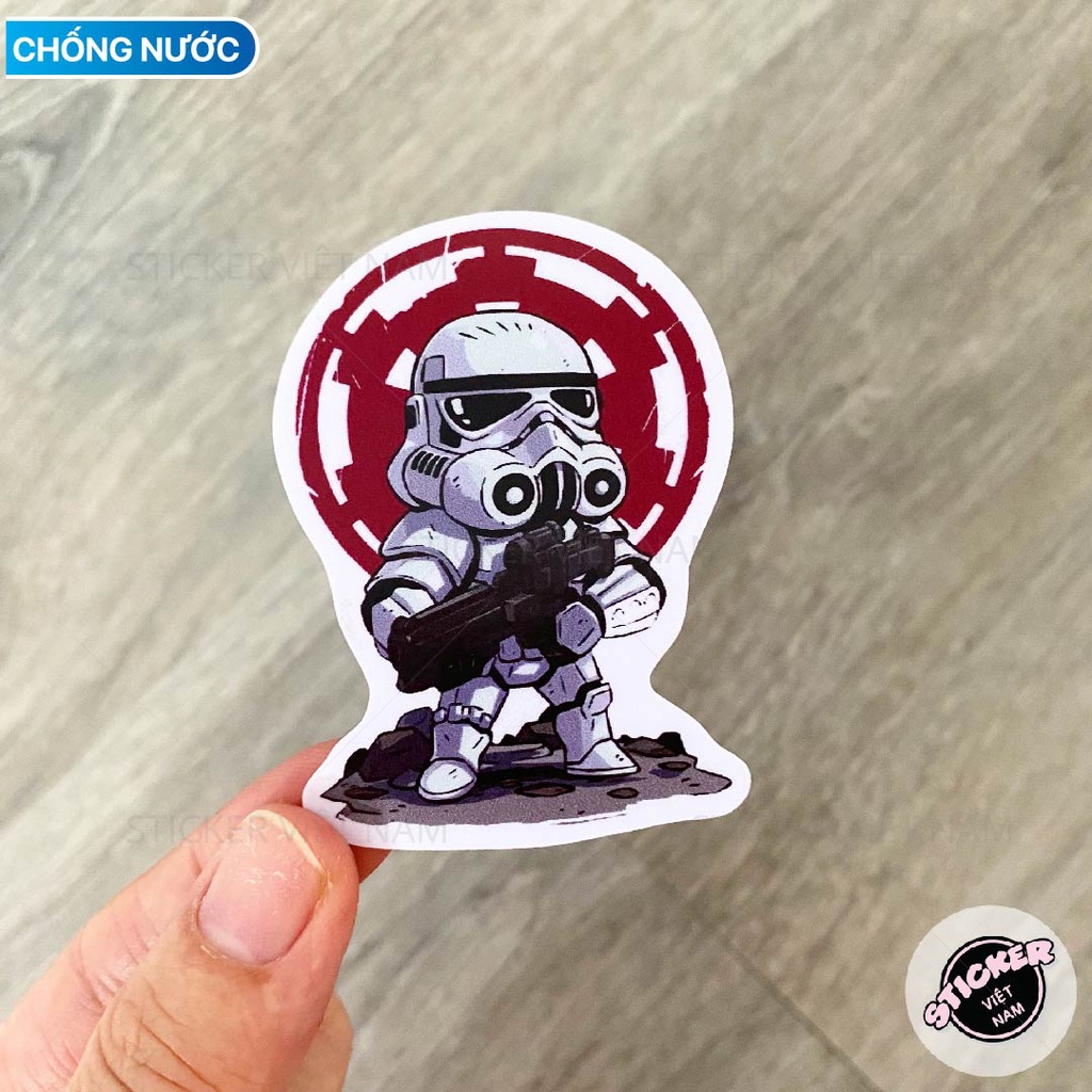 STAR WARs stickers - Chất liệu PVC chất lượng cao chống nước - Kích thước 4-8cm -  Sticker Việt Nam