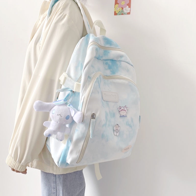 Balo loang màu chống thấm nước tặng kèm 5 pin cài+ 1 gấu treo