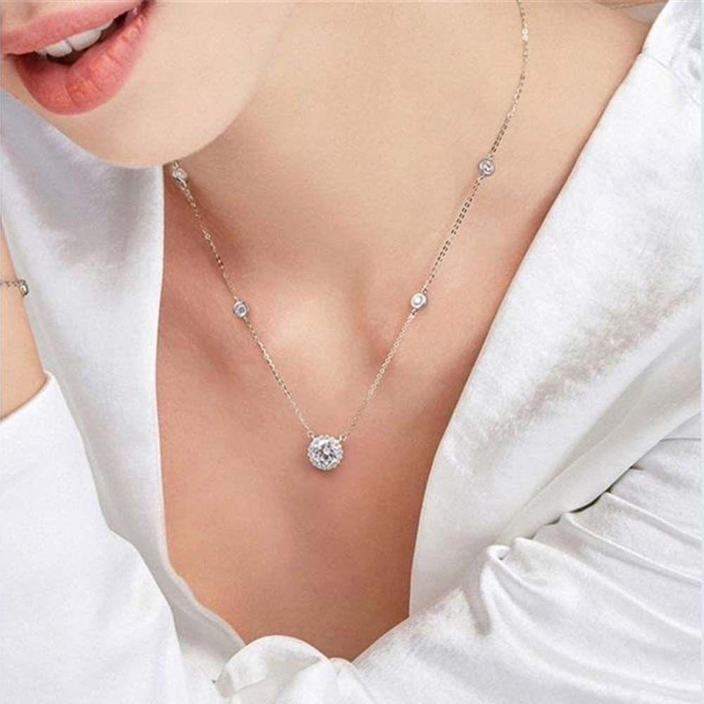 Vòng cổ VANES1 Lấp Lánh Thời Trang Dành Cho Nữ|Vòng cổ Mặt Tròn Thời Trang Dành Cho Nữ