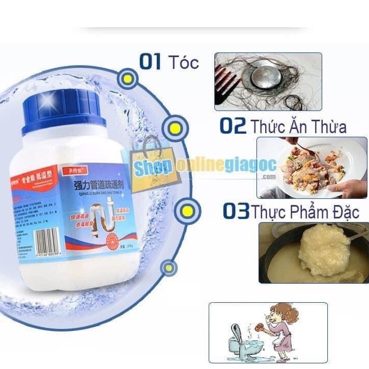 Bột Thống Cống,Thông Bồn Cầu,Thông Bồn Rửa Chén Bát - Gia dụng Shin