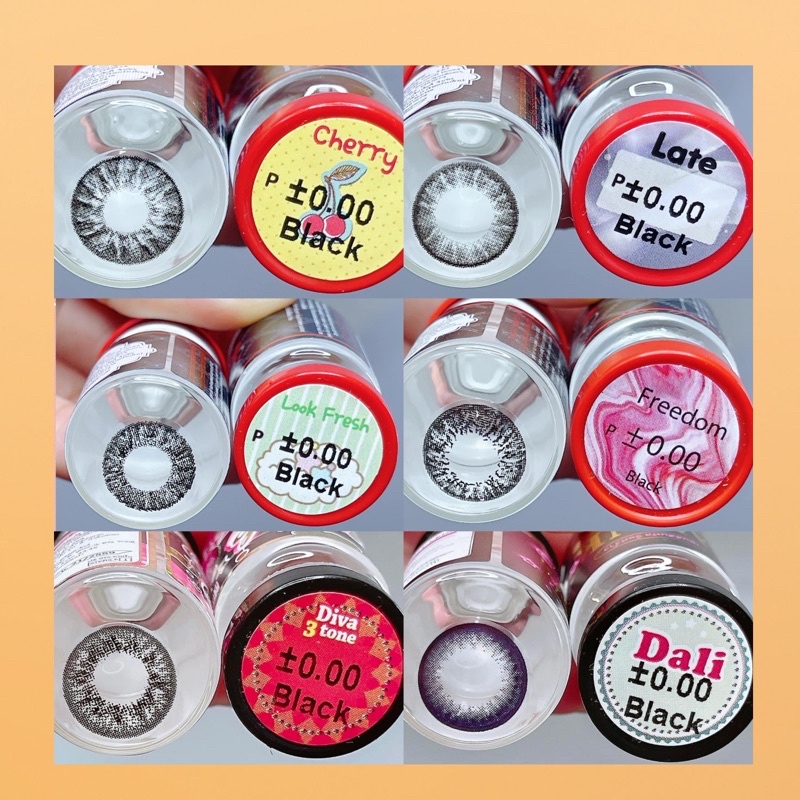 30 mẫu lens Đen_Black HOT size ít giãn_Không độ