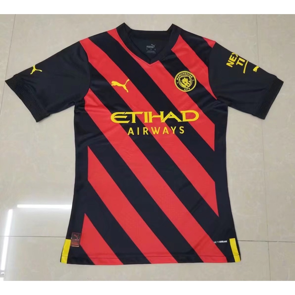Áo Bóng Đá 22 / 23 Manchester City Màu Đỏ Đen