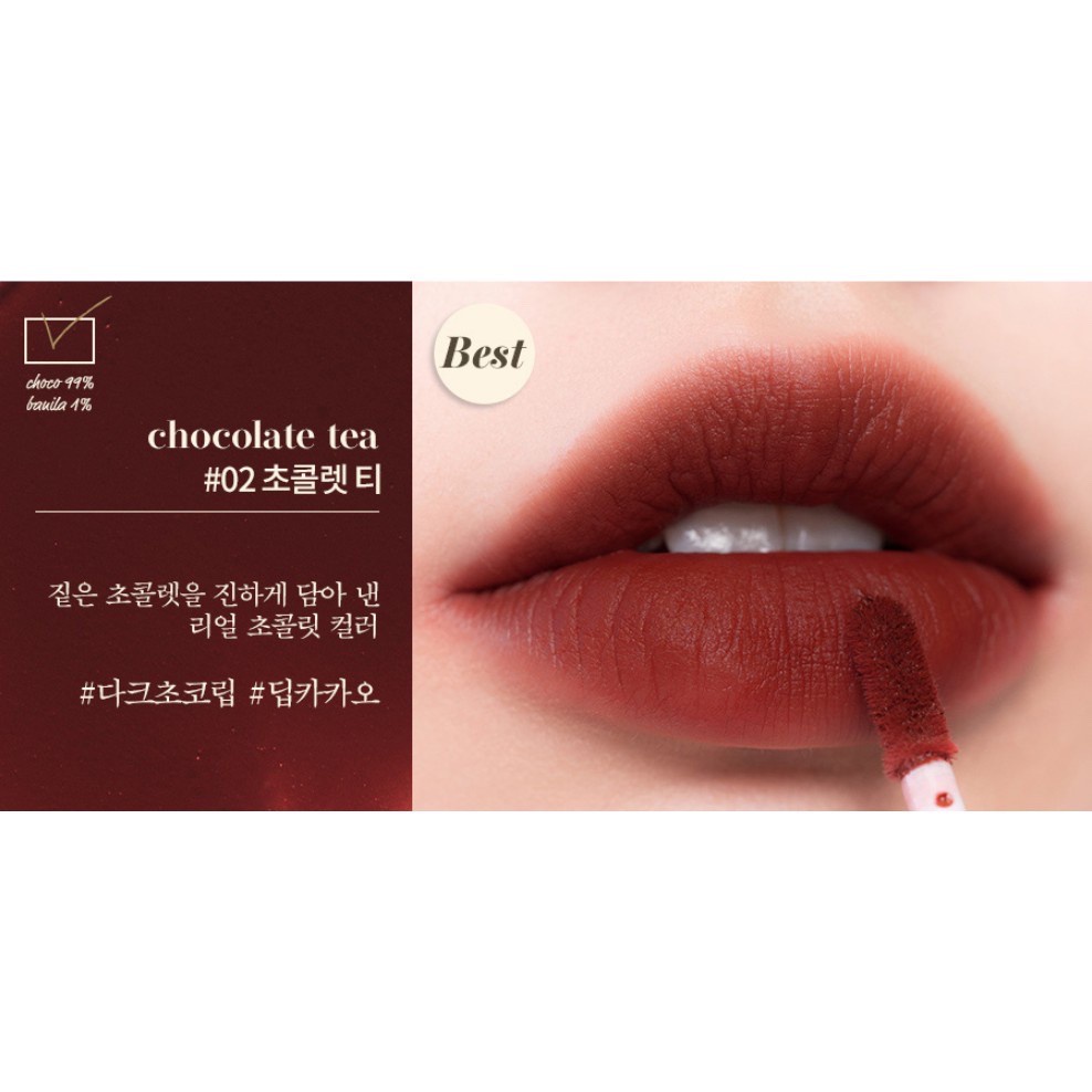 [4 Màu] Son Romand Milk Tea Velvet Tint Màu Hot 02 Chocolate Tea 04 01 03 - Khongcoson | BigBuy360 - bigbuy360.vn
