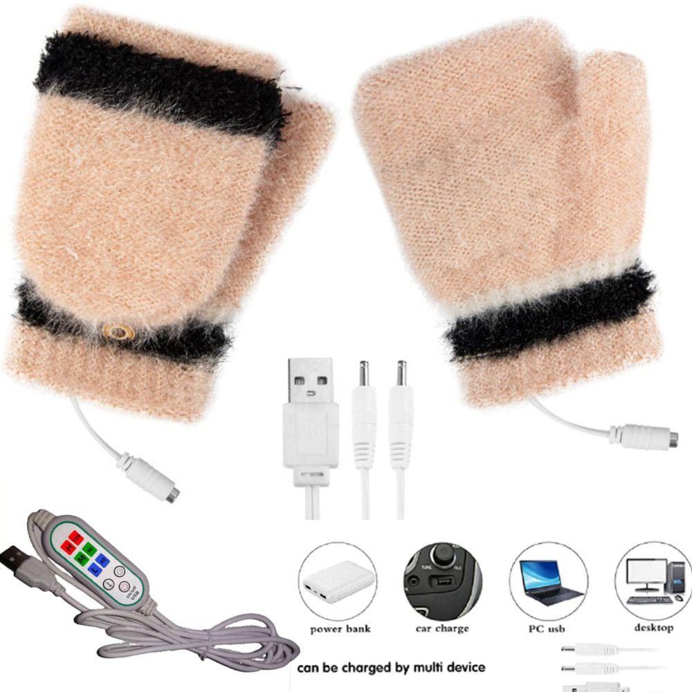 LANFY Găng Tay Sưởi Ấm Hai Mặt USB Mới Lạ