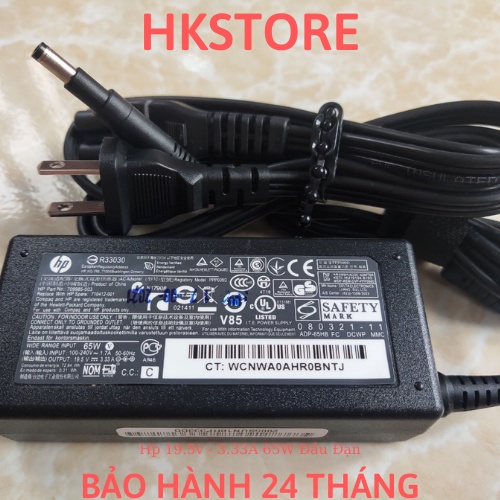 Sạc Laptop Hp 19.5v-3.33A 65W đầu đạn dùng cho Hp Envy 4, Envy 6, SLEEKBOOK 4 6 14