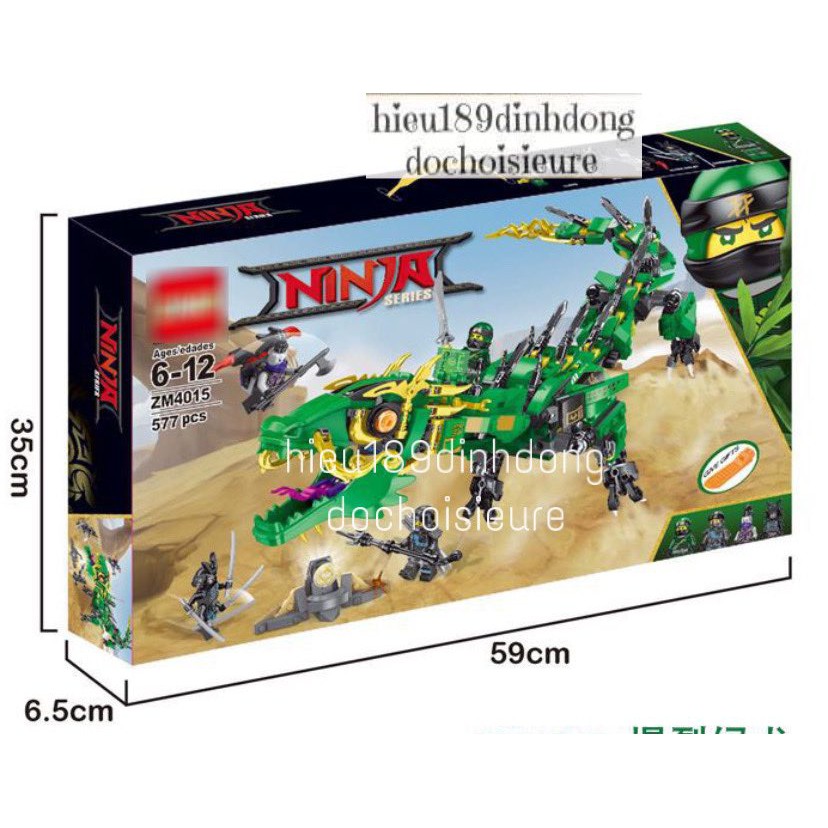 Lắp ráp xếp hình Lego ninjago movie 4010 4015 : Rồng xanh huyền thoại của ninja ...