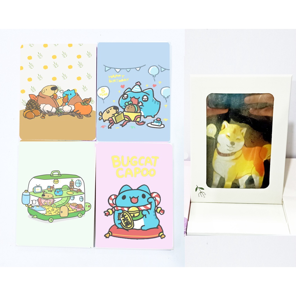 Gương gập mini capoo GGN34 gương dễ thương size nhỏ gương giấy hoạt hình cute dễ thương