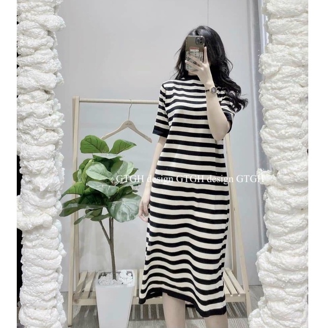 Đầm bầu ngắn tay M432 chất Zip thời trang thiết kế freesize