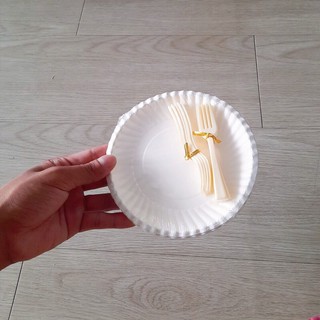 10 Dĩa giấy trắng dùng 1 lần 13cm&16cm