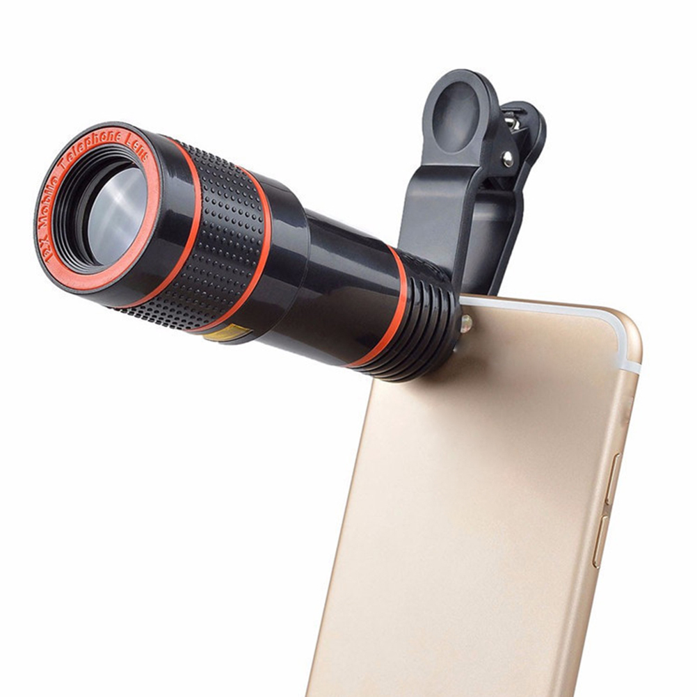 Ống kính zoom HD 12x kẹp camera điện thoại chất lượng