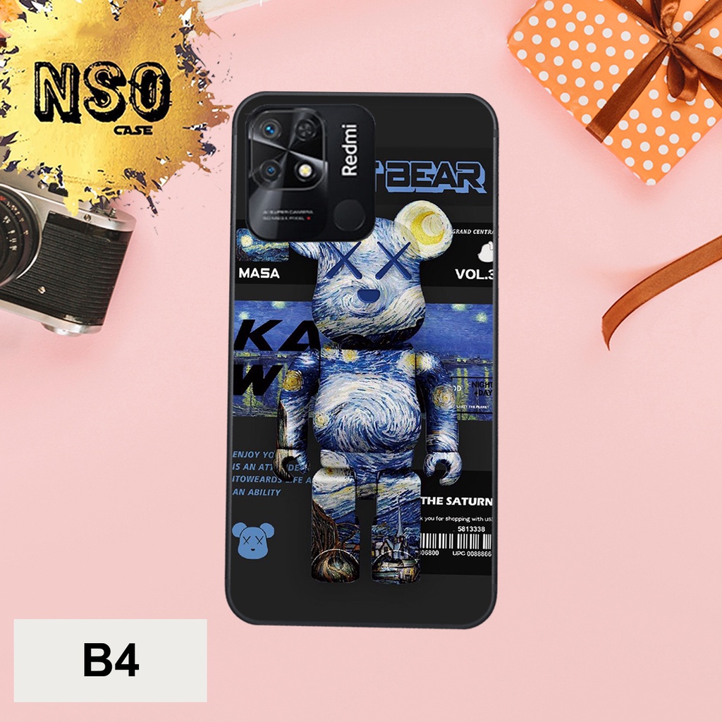 Ốp Xiaomi Redmi Poco C40 in hình gấu be@rbrick siêu chất độc lạ đẹp