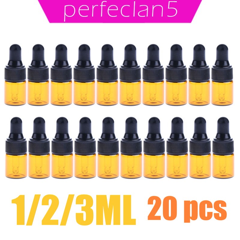Set 20 chai nhỏ giọt bằng kính dung tích 1ml dùng chiết tinh dầu