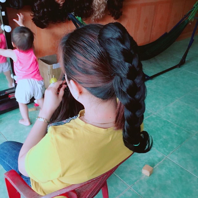 Tóc ngoặm con rít dài 45cm 🥰 freeship 50k🥰 tóc ngoặm độc quyền- hình thạt