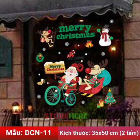 [DECAL SIÊU RẺ] Decal dán trang trí Noel mẫu mới, loại tốt