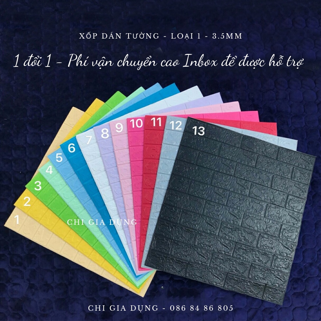 [FREESHIP] [MẪU MỚI,VIDEO THẬT] Xốp Dán Tường 3D Khổ 70x77CM Tấm giấy chống ẩm Giá Rẻ bền đẹp 2021