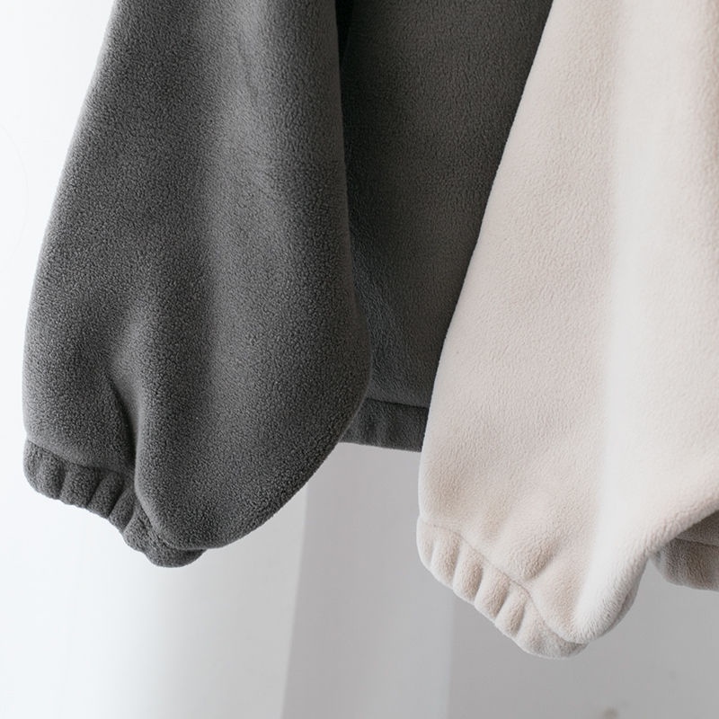 Áo Nỉ Lót Lông Cừu Dày Dặn Phong Cách Mới Thời Trang Mùa Xuân Cho Bé Trai