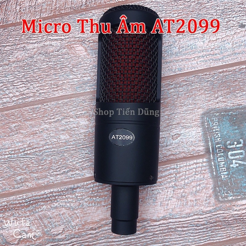 Mic Thu Âm Livestream Mới Nhất 2022 AT2099 Tích Hợp Sẵn Nguồn 48V,Hát Êm,Nhẹ,Tiếng Ấm Tặng Kèm Dây Canon