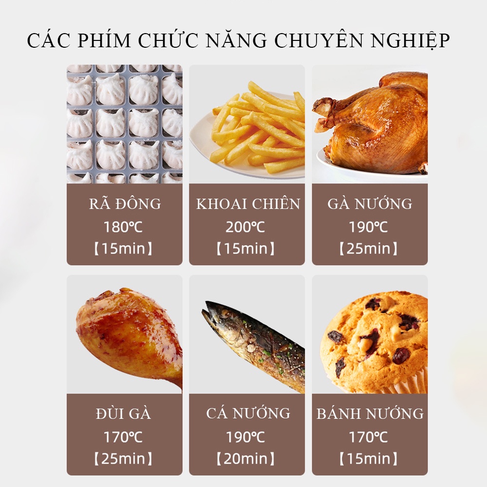 Nồi chiên không dầu Monda 4.5L công nghệ Nhật Bản - 6 chế độ chiên nướng tiêu chuẩn - Màn hình cảm ứng - Bảo hành 2 năm