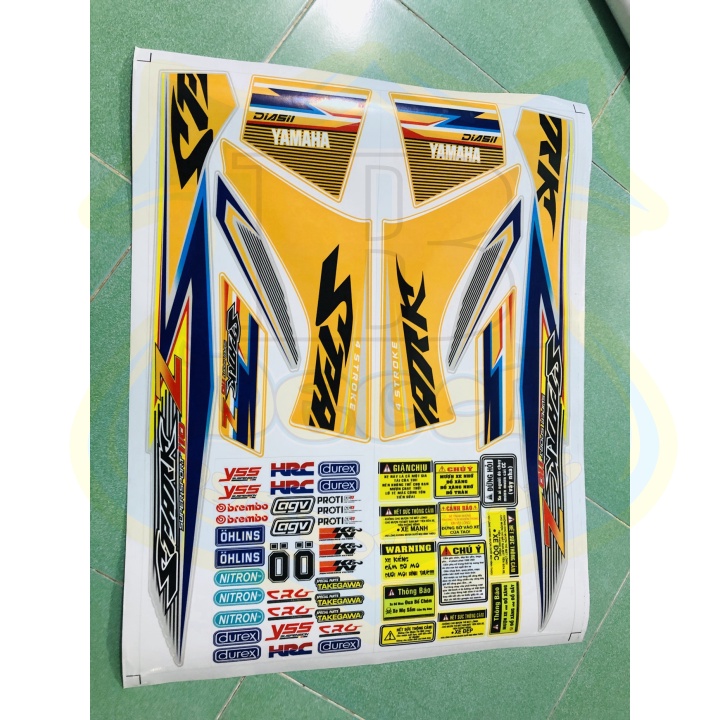 ( Quí khách vui lòng mang ra tiệm cho thợ dán ) Tem SIRIUS SPARK Z BẠC VÀNG