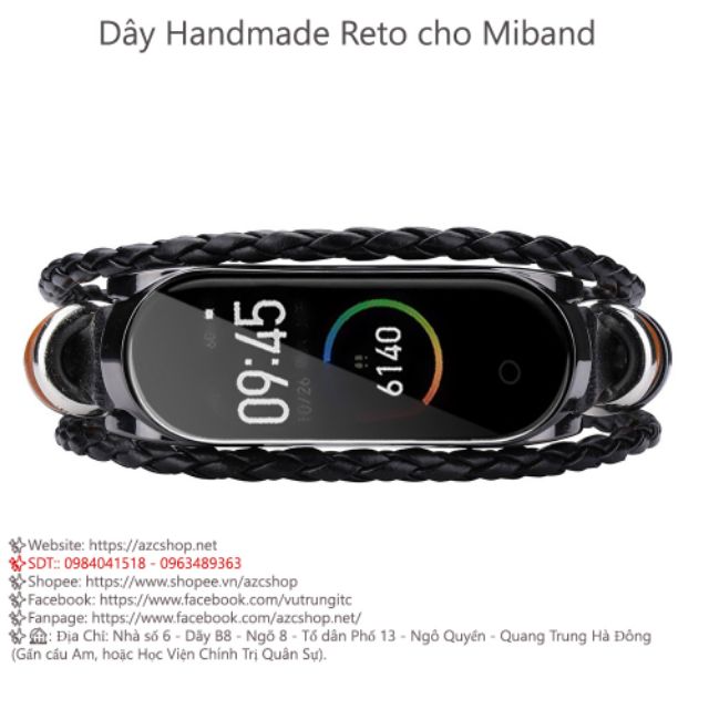 Dây Handmade Reto Miband 5 Miband 4, Miband 3