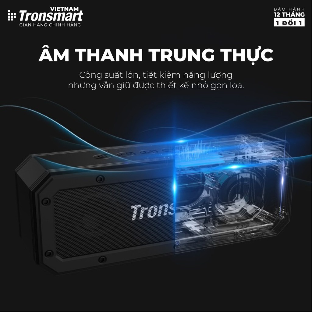 【Giao Hỏa Tốc】Loa Bluetooth Tronsmart Element Force+ 40W v5.0 Công nghệ SoundPulse Chống nước IPX7- Hàng chính hãng