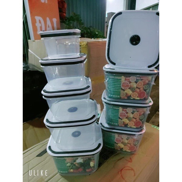 Hộp nhựa thực phẩm set 5 cái, hộp nhựa đựng thức ăn tủ lạnh