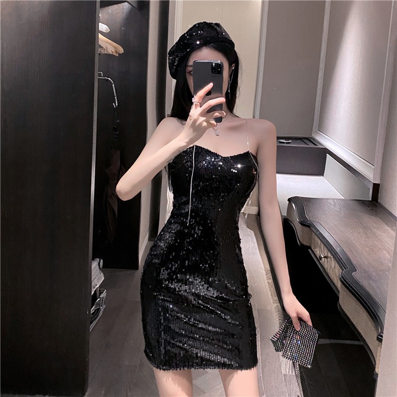 Đầm nữ kim tuyến dán ôm sexy gợi cảm Emilyshop ulzzang