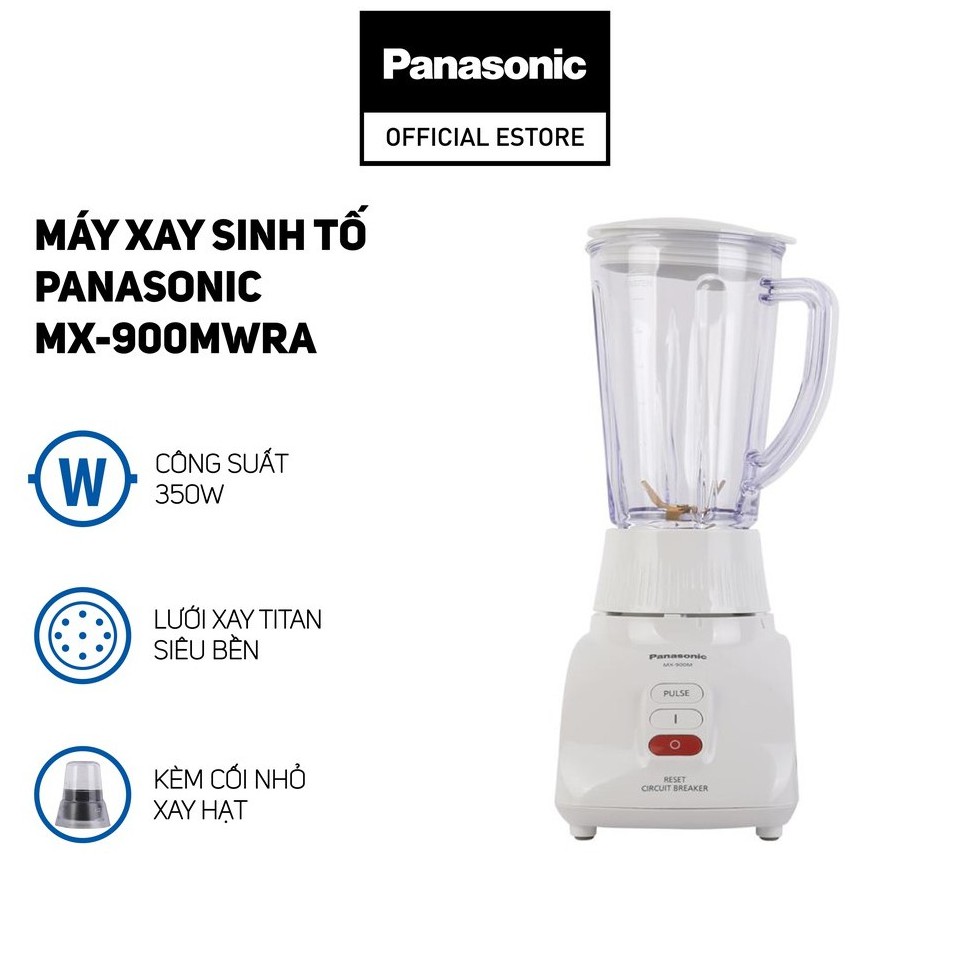 Máy xay sinh tố Panasonic MX-900MWRA - Hàng Chính Hãng - Trắng