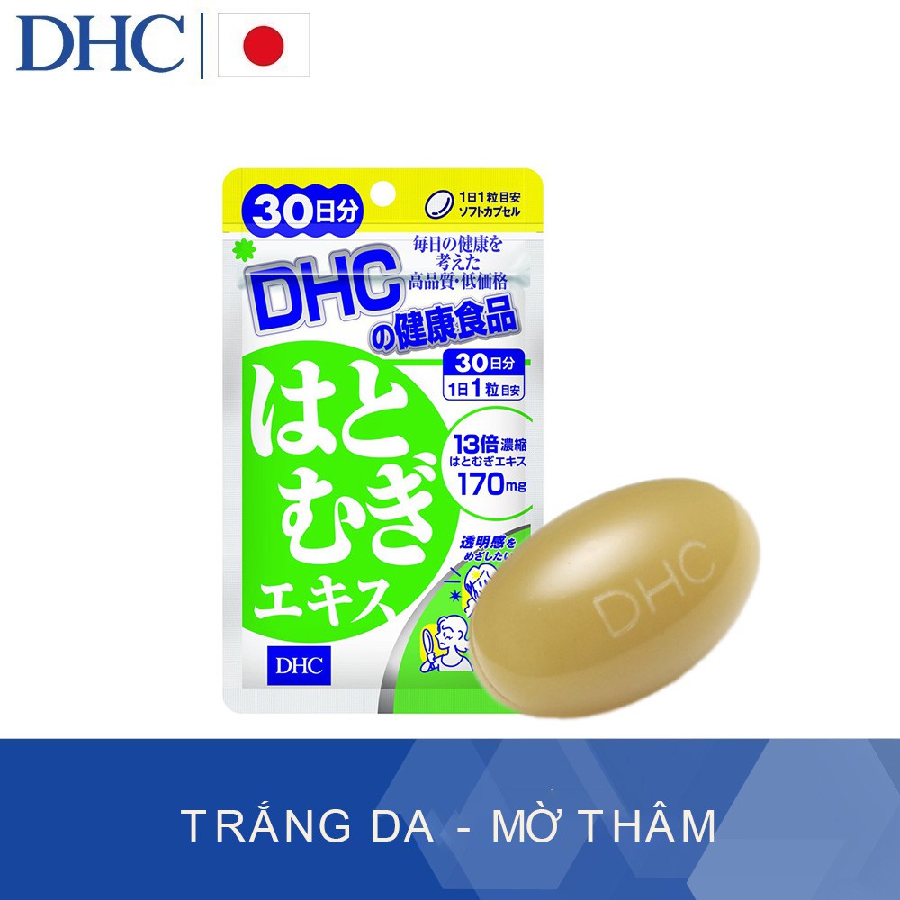 Viên uống trắng da mờ thâm DHC Adlay Extract 15 ngày và 30 ngày