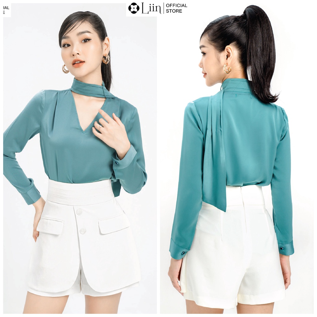 Quần short  nữ trẻ trung cách điệu túi nắp chất đẹp, vận động thoải mái Liin Clothing Q3497