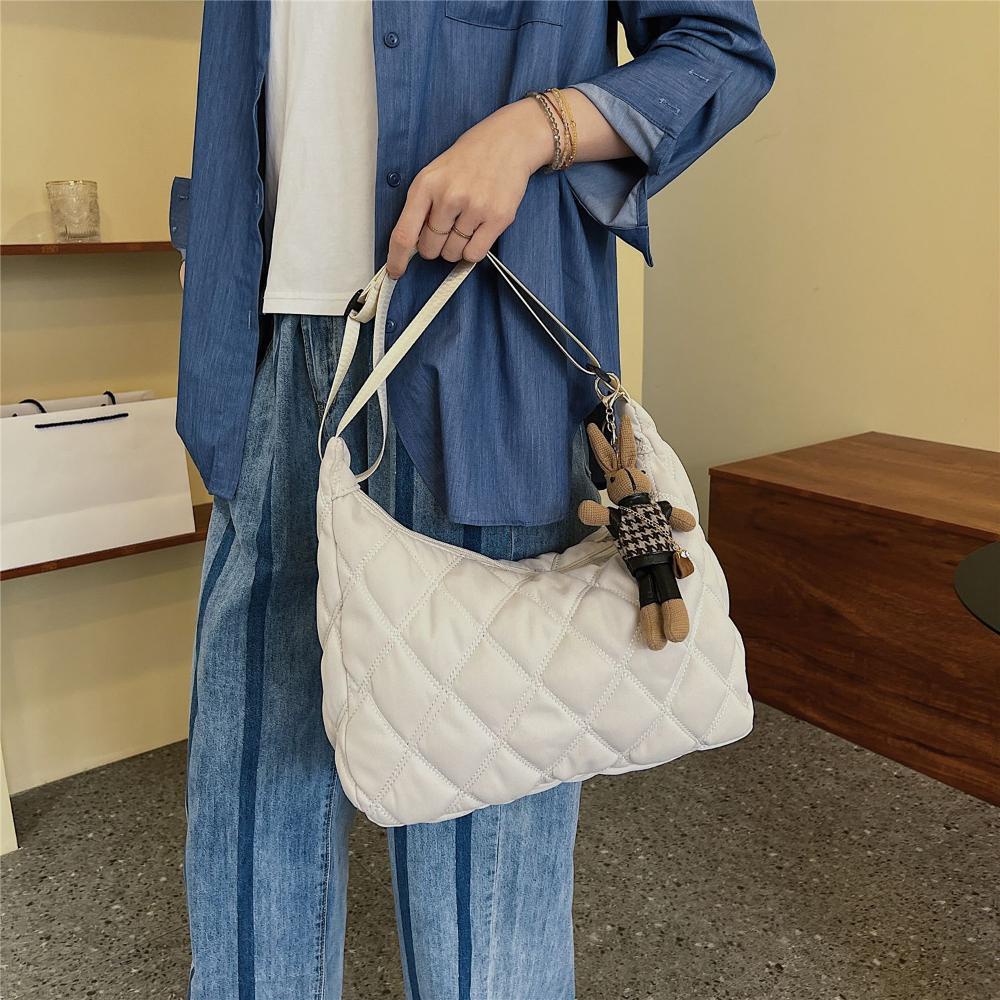 Túi Xách Đeo Vai Vải Cotton Cỡ Lớn Họa Tiết Kẻ Sọc Phong Cách Châu Âu