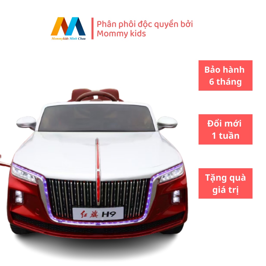 Xe ô tô điện MOMMYKIDS MOMMYKIDS MINH CHÂU cho bé 4 động cơ Hongqi H9, Mayback dành cho trẻ từ 1- 12 tuổi