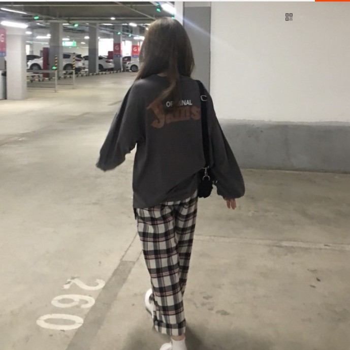 Set quần caro áo thun siêu hot fit 45-65kg