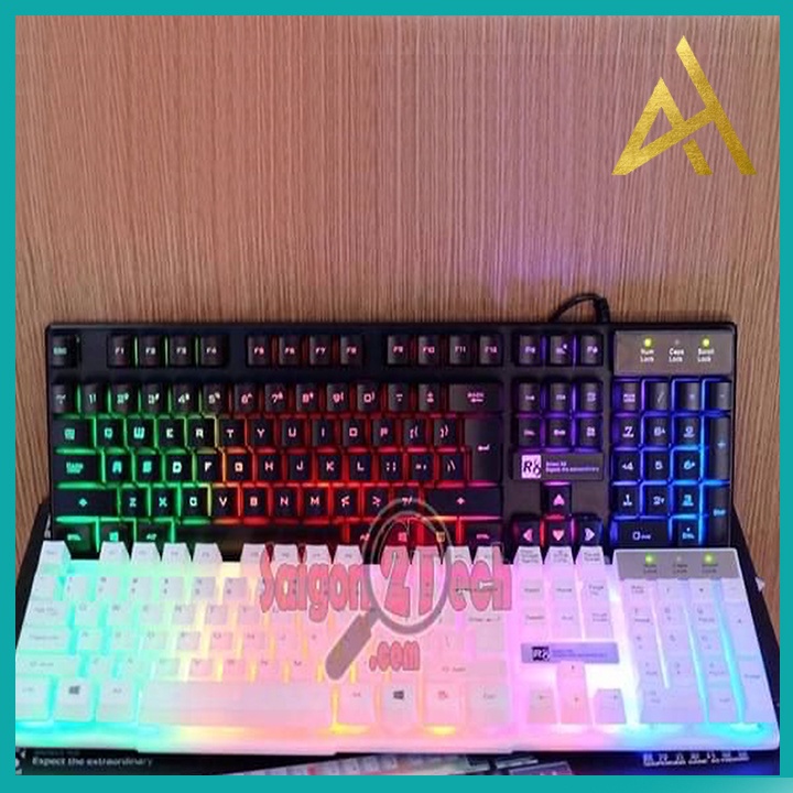 Bàn Phím Gaming Chính Hãng Đèn LED 7 Màu R8 1822 Chuyên Game Bàn phím Giả Cơ Máy Tính PC Laptop Keyboard Có Dây