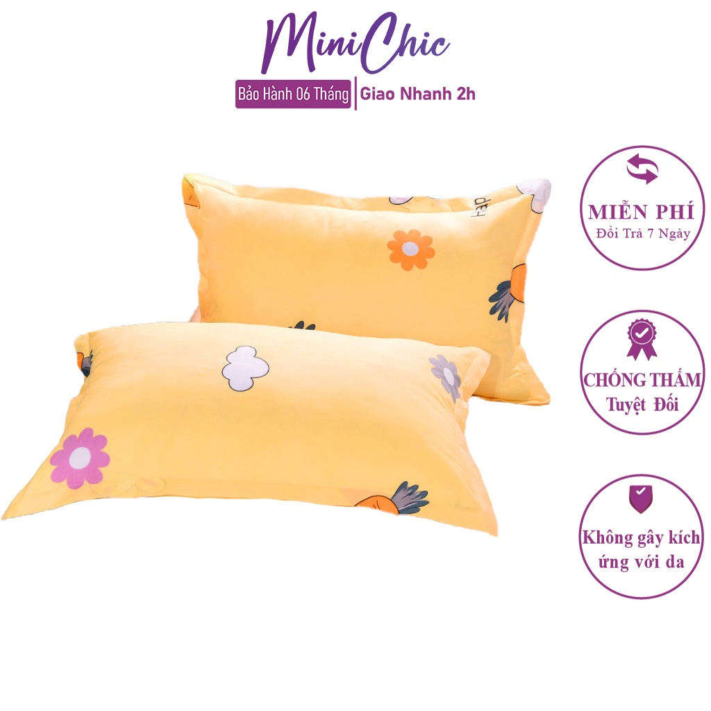 Vỏ gối, bao gối nằm, chống thấm chất liệu cotton MiniChic